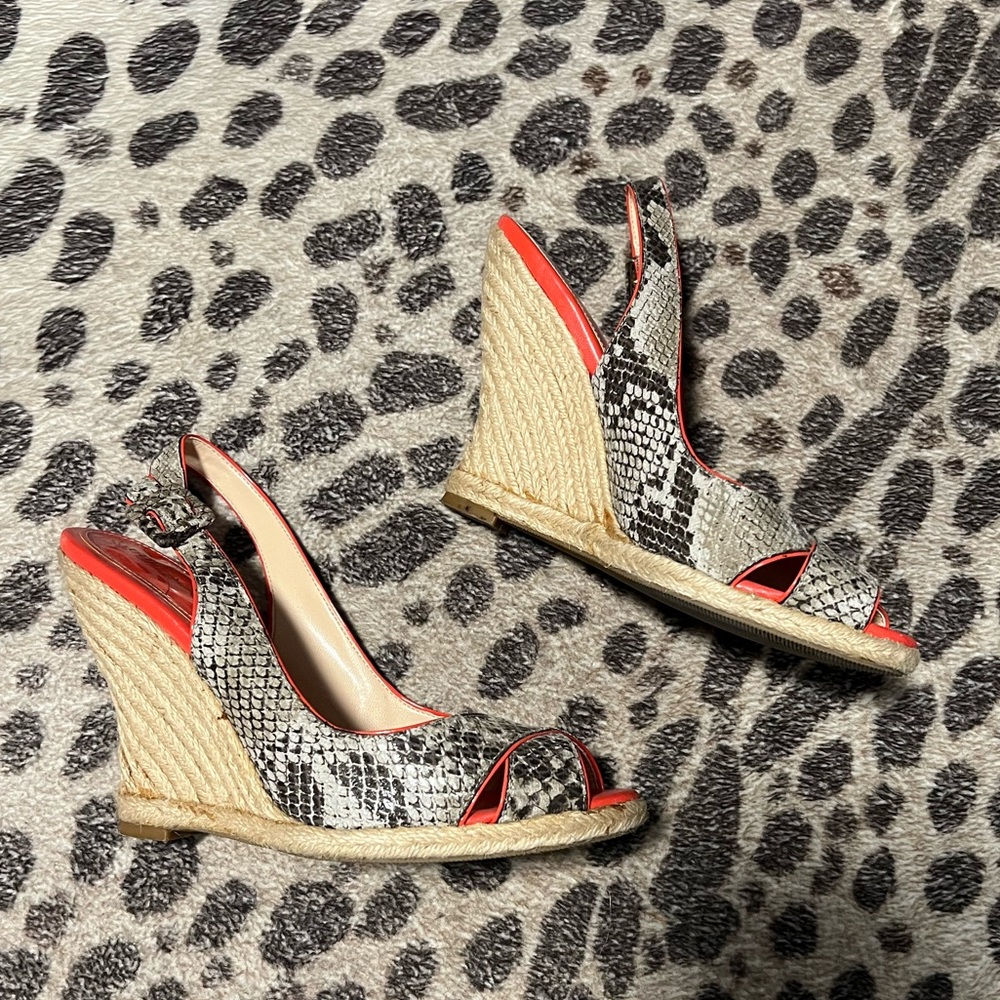 Audrey Brooke Snakeskin Wedge 🐍